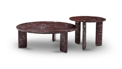 COROLLA COFFEE TABLE BIG WHITE MARBLE BASE WHITE MARBLE DIA.100X35CM